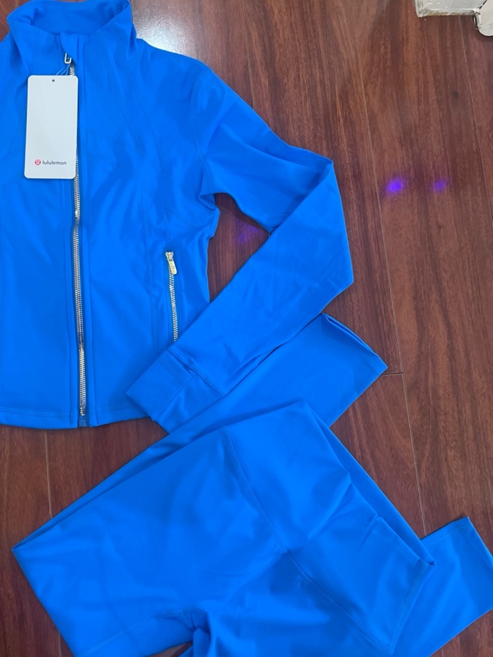 lululemon athletica Electric Blue Bomber-Style Zip Jacket